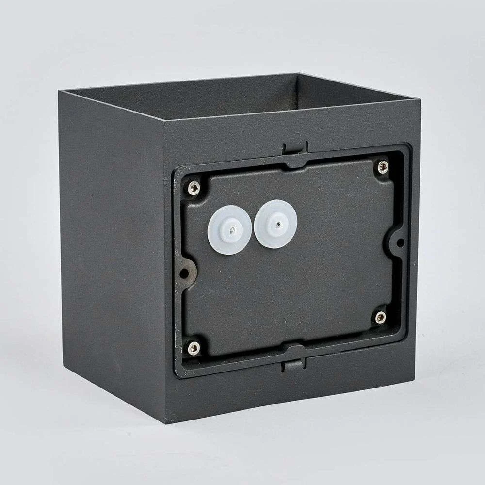 Evie Udendørs Aplique De Pared Dark Grey/Clear - Lucande - Imagen 4