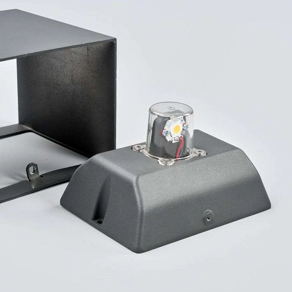 Evie Udendørs Aplique De Pared Dark Grey/Clear - Lucande - Imagen 5