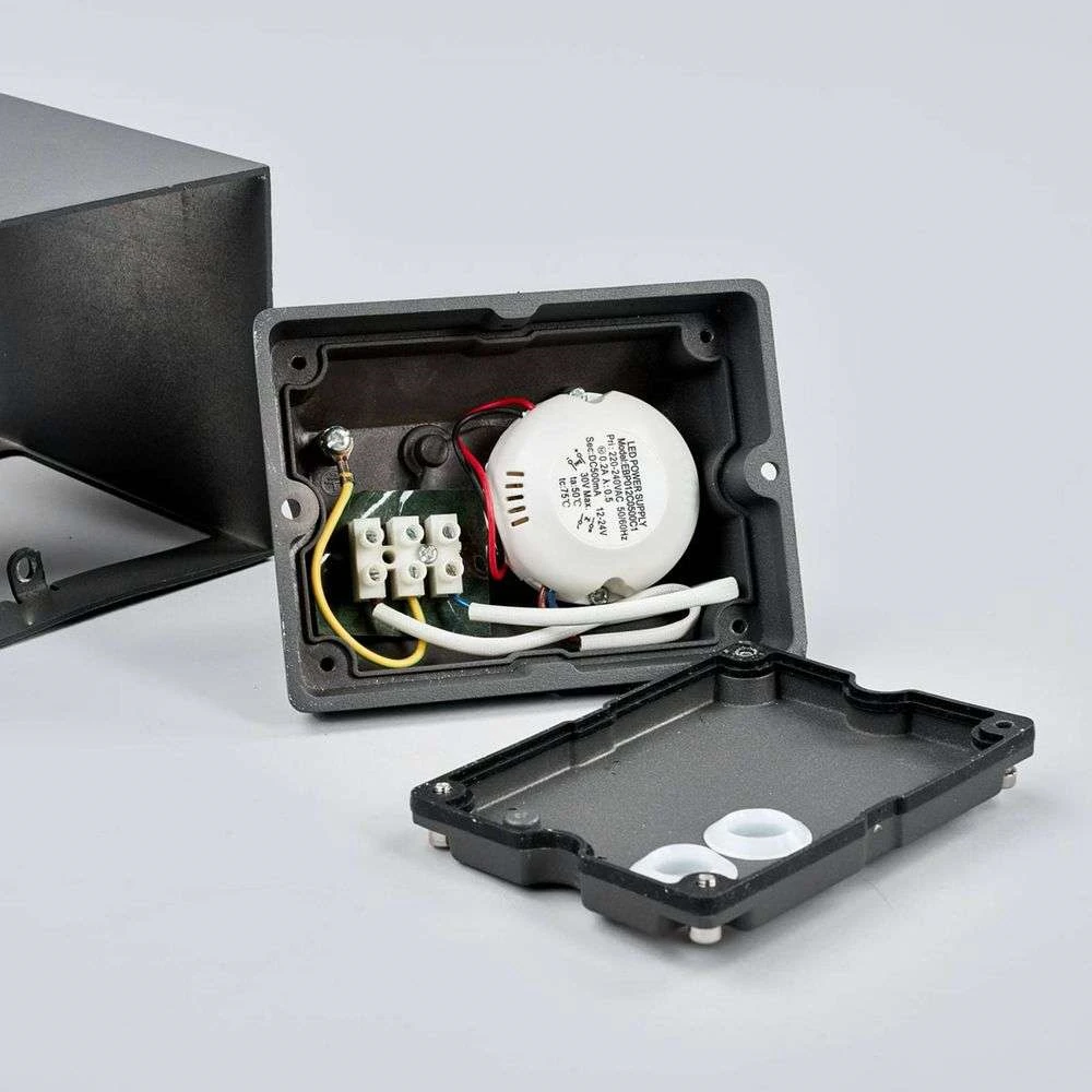 Evie Udendørs Aplique De Pared Dark Grey/Clear - Lucande - Imagen 6