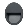 Loya Round Exterior Luz De Pared Empotrada Dark Grey - Lucande