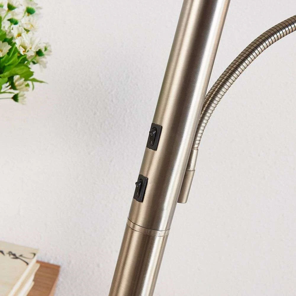 Dunja Lámpara De Pie Nickel - Lucande - Imagen 4