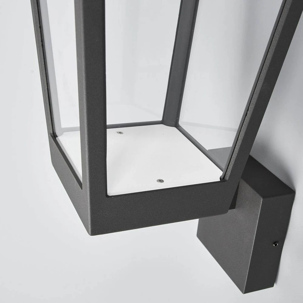 Chaja Udendørs Aplique De Pared Dark Grey/Clear - Lucande - Imagen 5