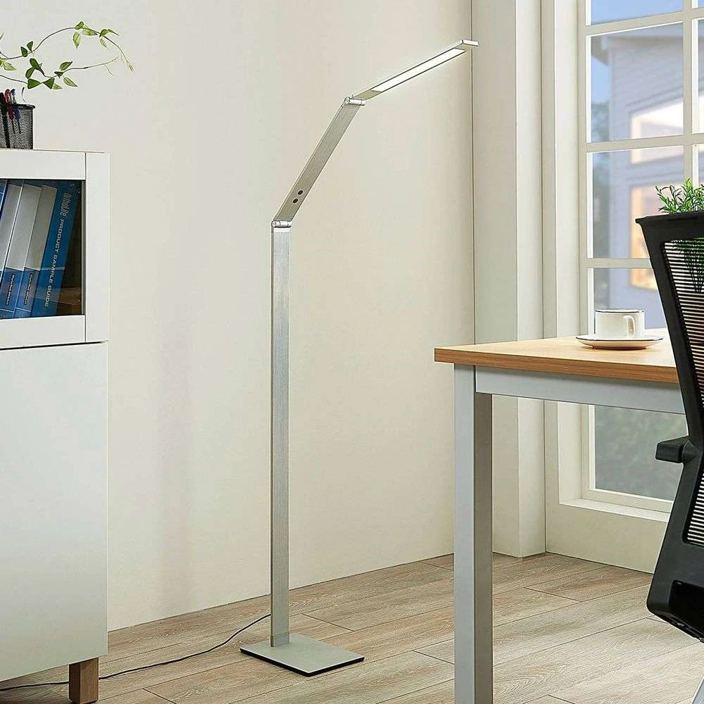 Nicano Lámpara De Pie Alu - Lucande - Imagen 2