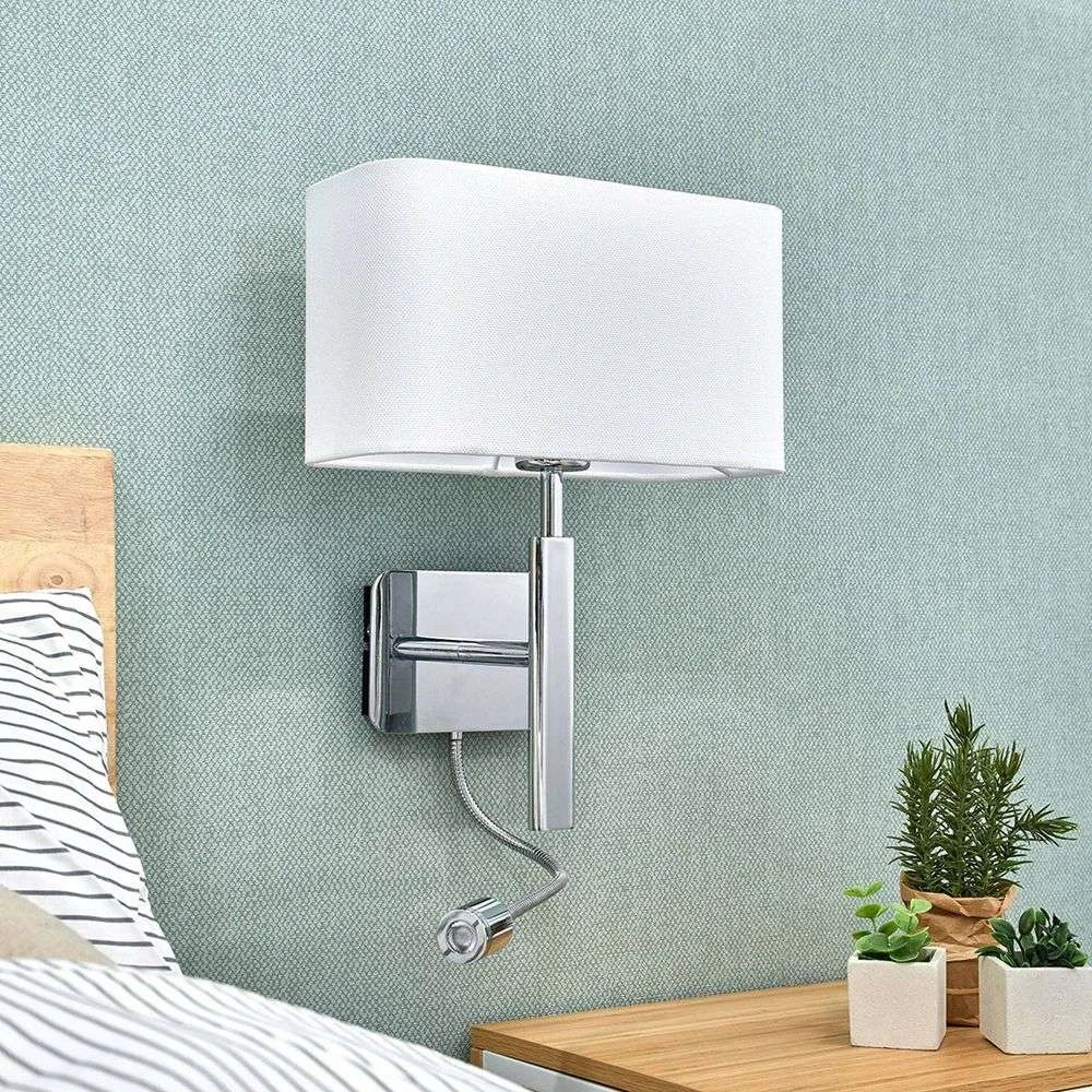 Jettka Aplique De Pared White/Chrome - Lucande - Imagen 4