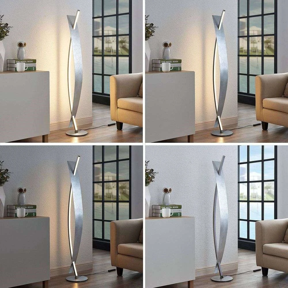 Marija Lámpara De Pie Silver - Lucande - Imagen 2