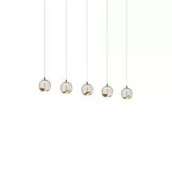 Hayley 5 Line Lámpara Colgante Clear/Gold - Lucande