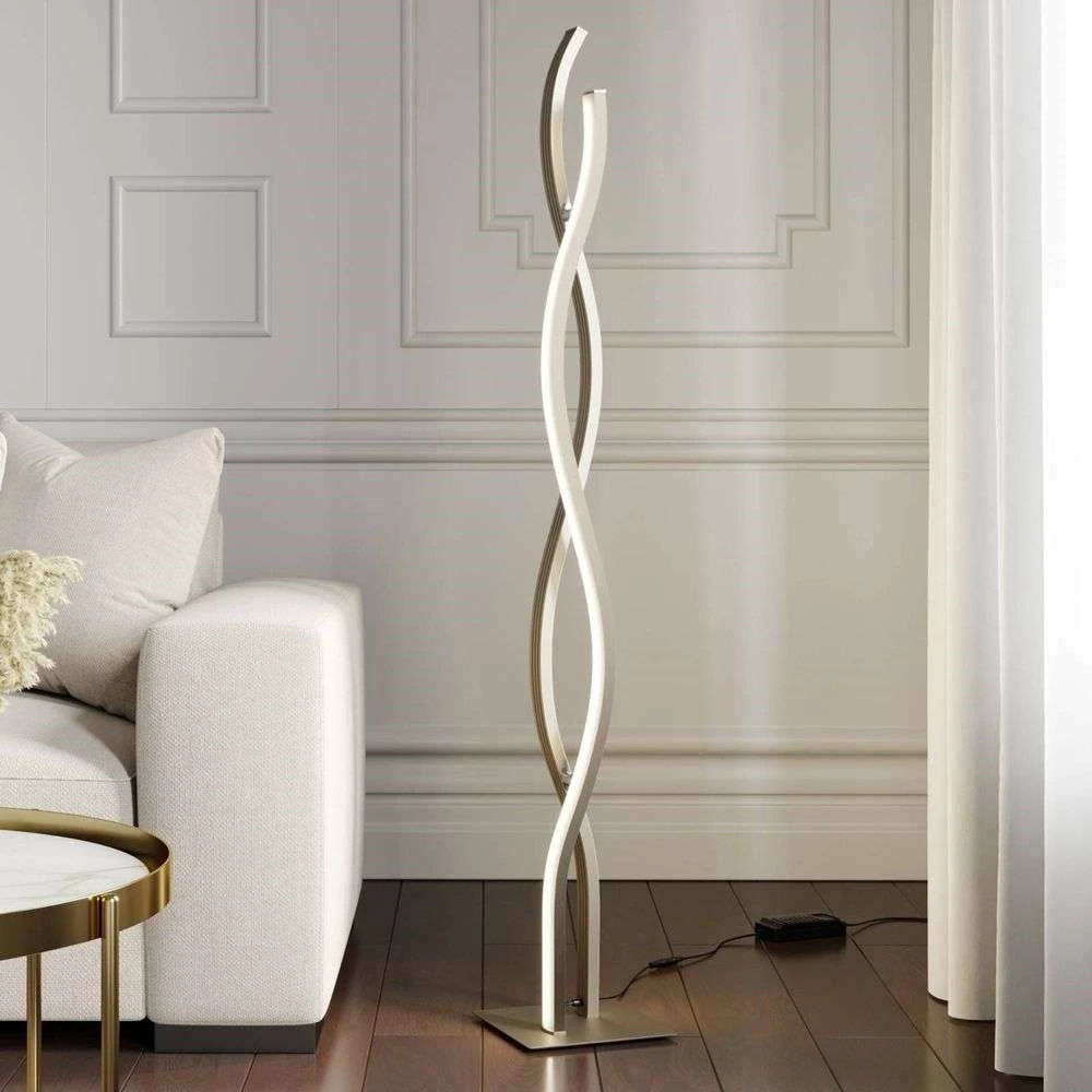 Mairia Lámpara De Pie Alu - Lucande - Imagen 6