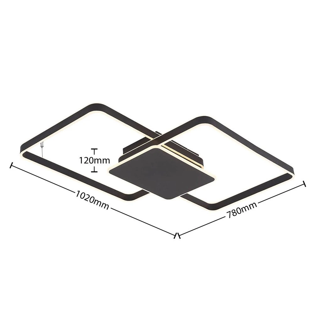 Kadira 102 Lámpara De Techo Black - Lucande - Imagen 4