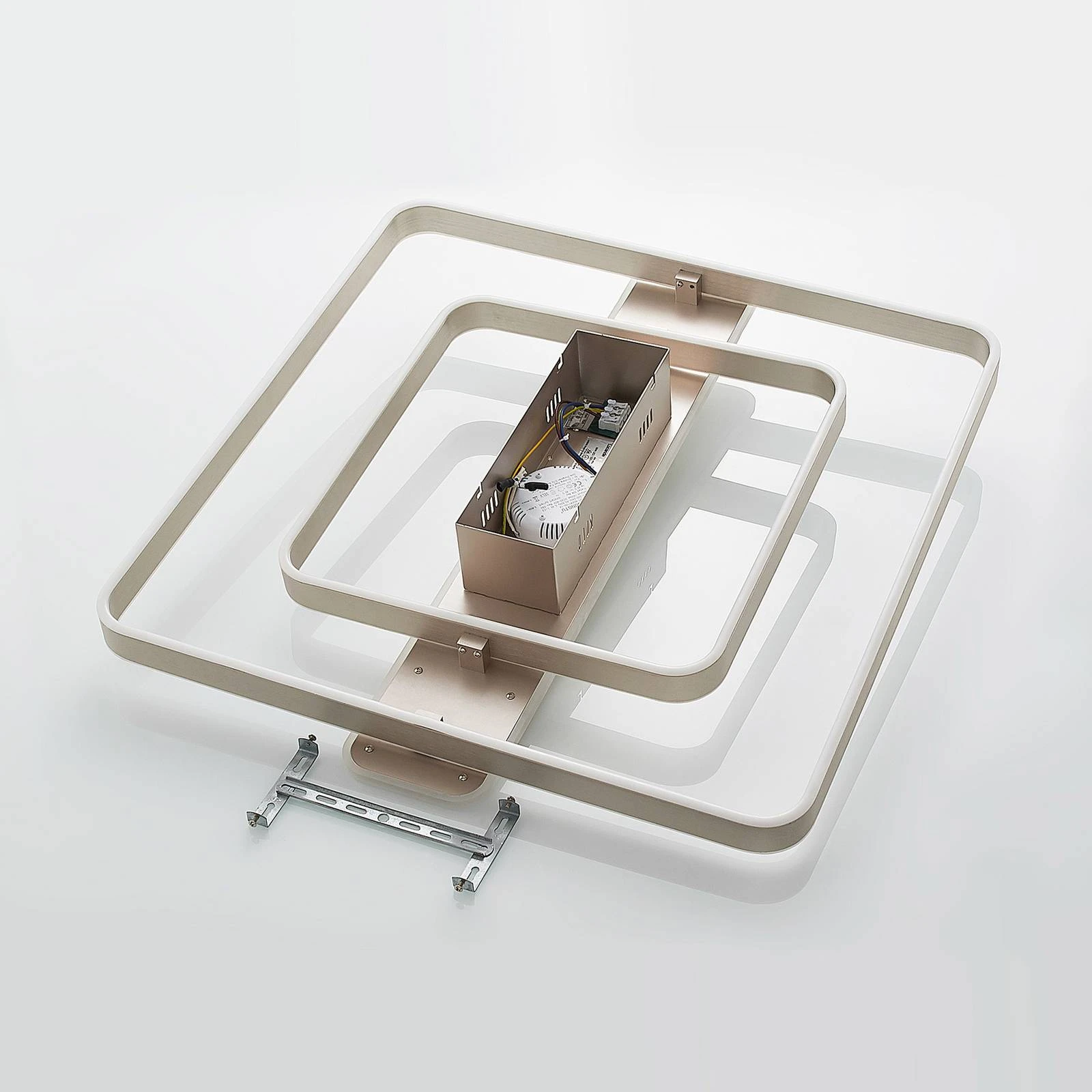 Linetti Square 70 Lámpara De Techo Nickel - Lucande - Imagen 6