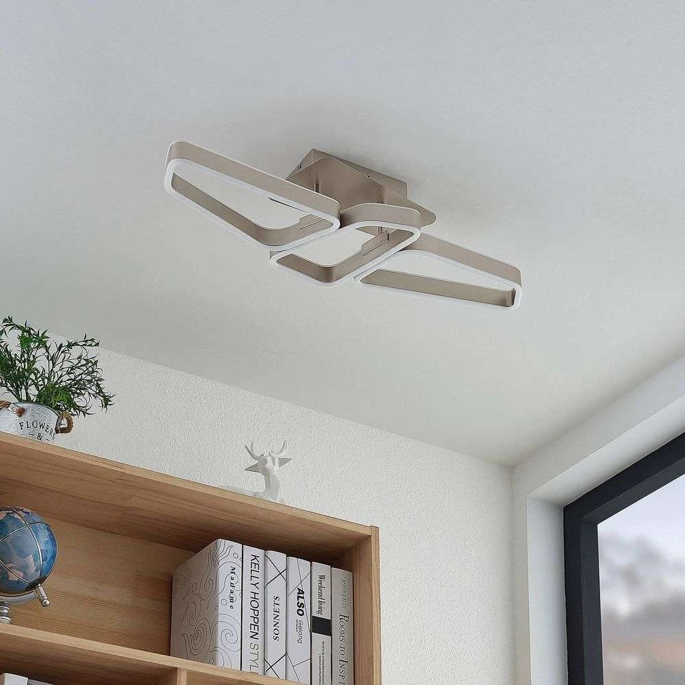 Quinn 3 Lámpara De Techo Nickel - Lucande - Imagen 3