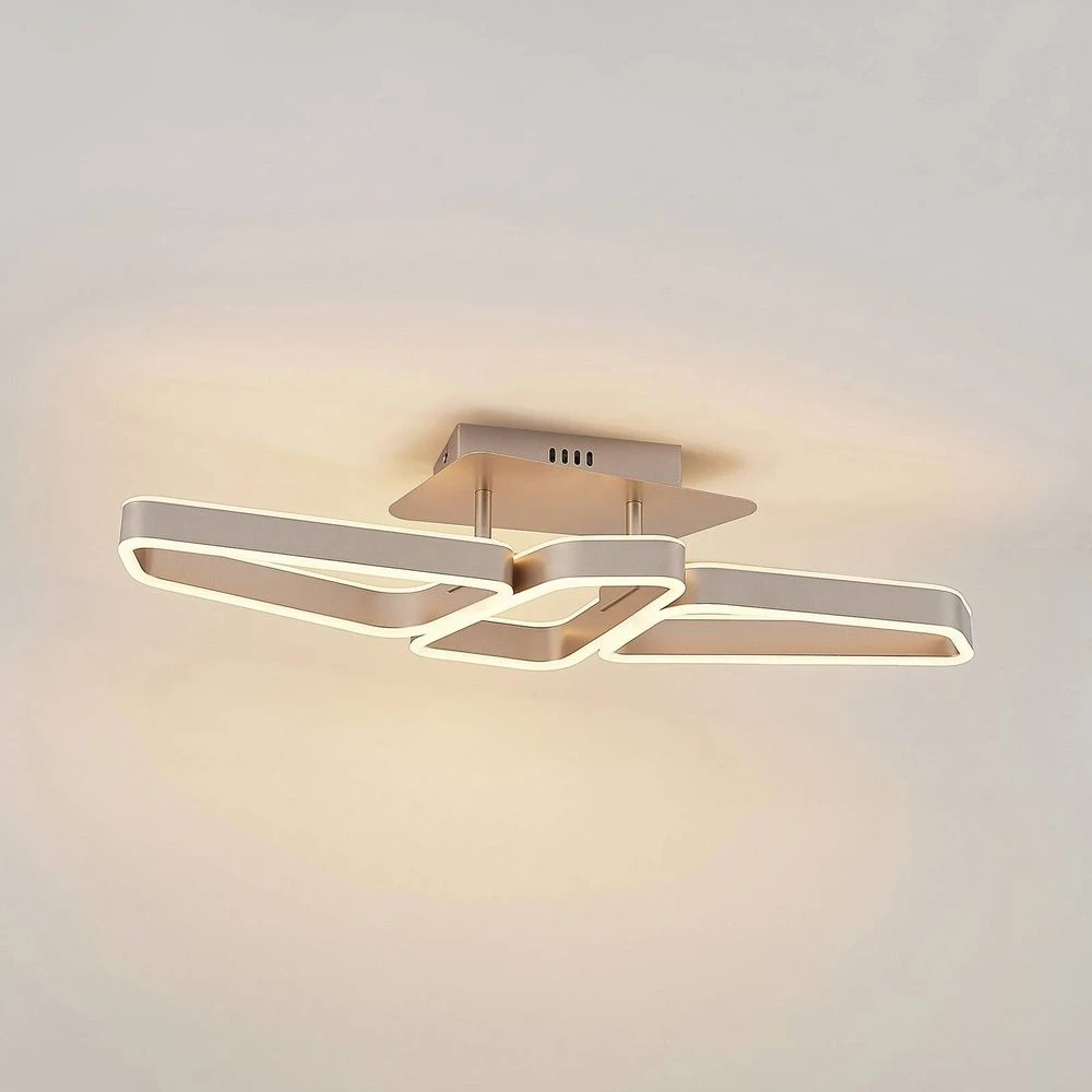 Quinn 3 Lámpara De Techo Nickel - Lucande - Imagen 5