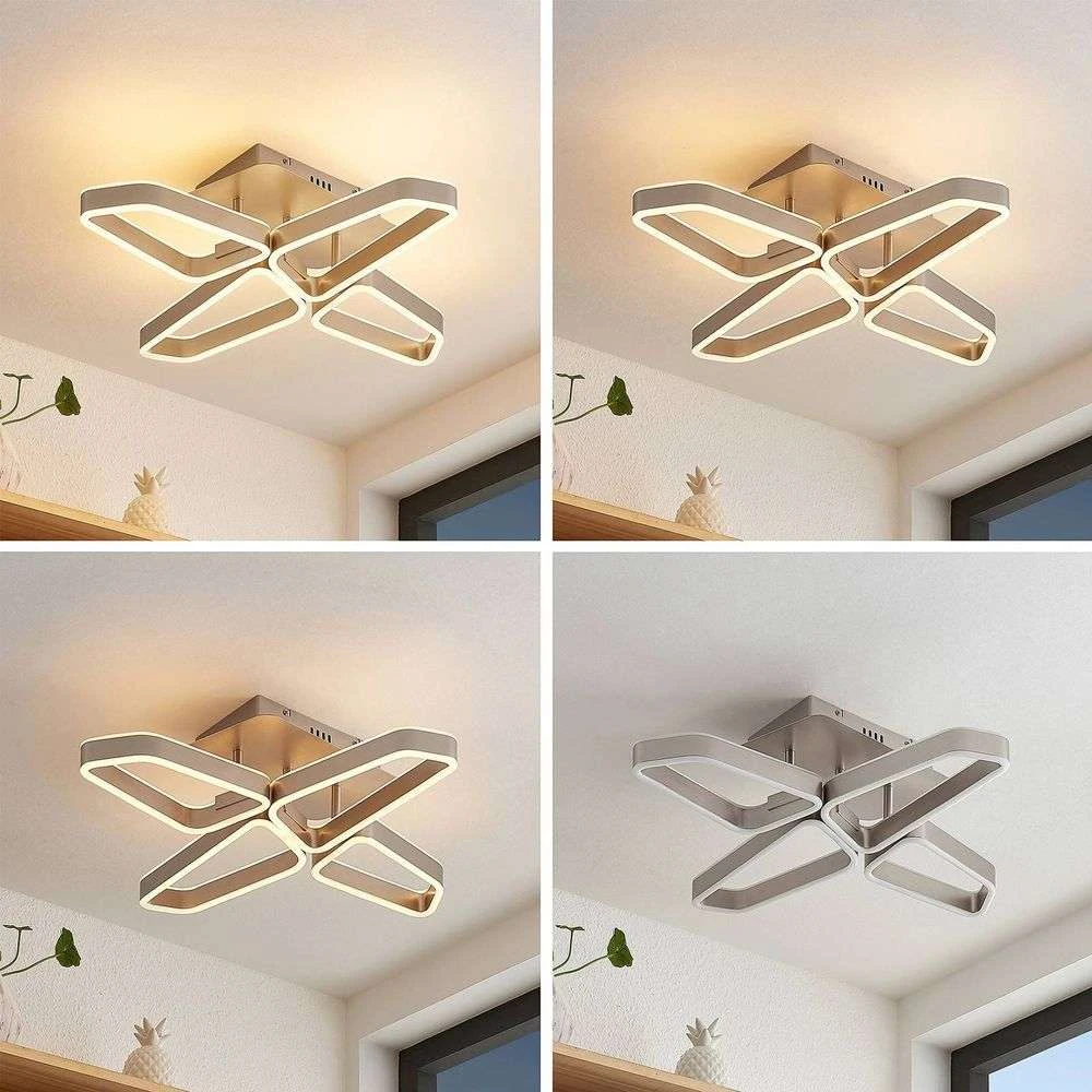 Quinn 4 Lámpara De Techo Nickel - Lucande - Imagen 2