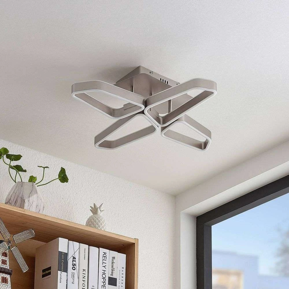 Quinn 4 Lámpara De Techo Nickel - Lucande - Imagen 3