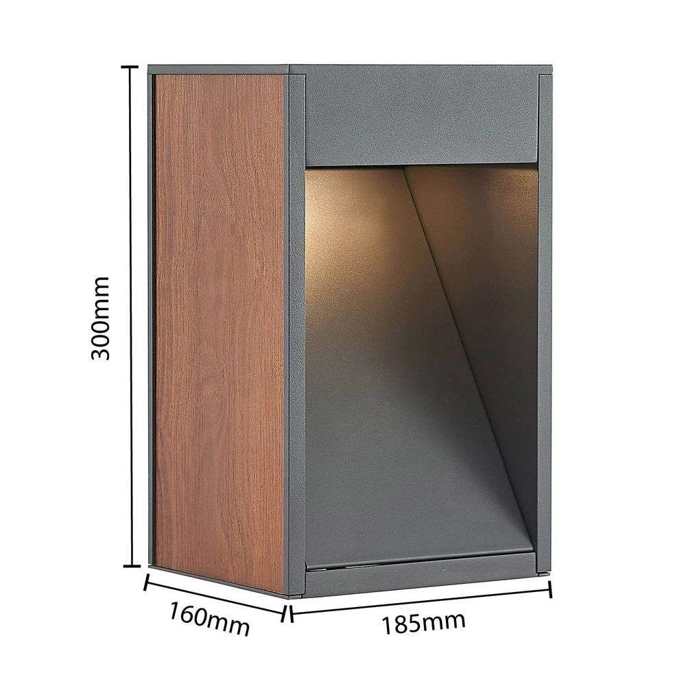 Ansala Aplique Exterior H30 Wood - Lucande - Imagen 3