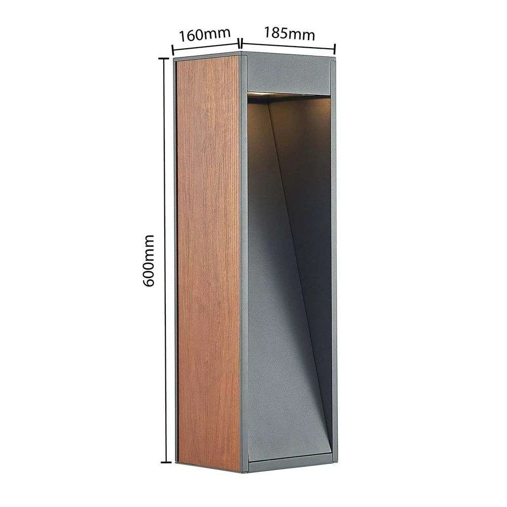 Ansala Aplique Exterior H60 Wood - Lucande - Imagen 3