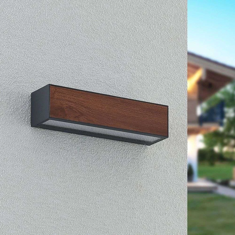 Lengo Down Aplique Exterior L25 Wood - Lucande - Imagen 2