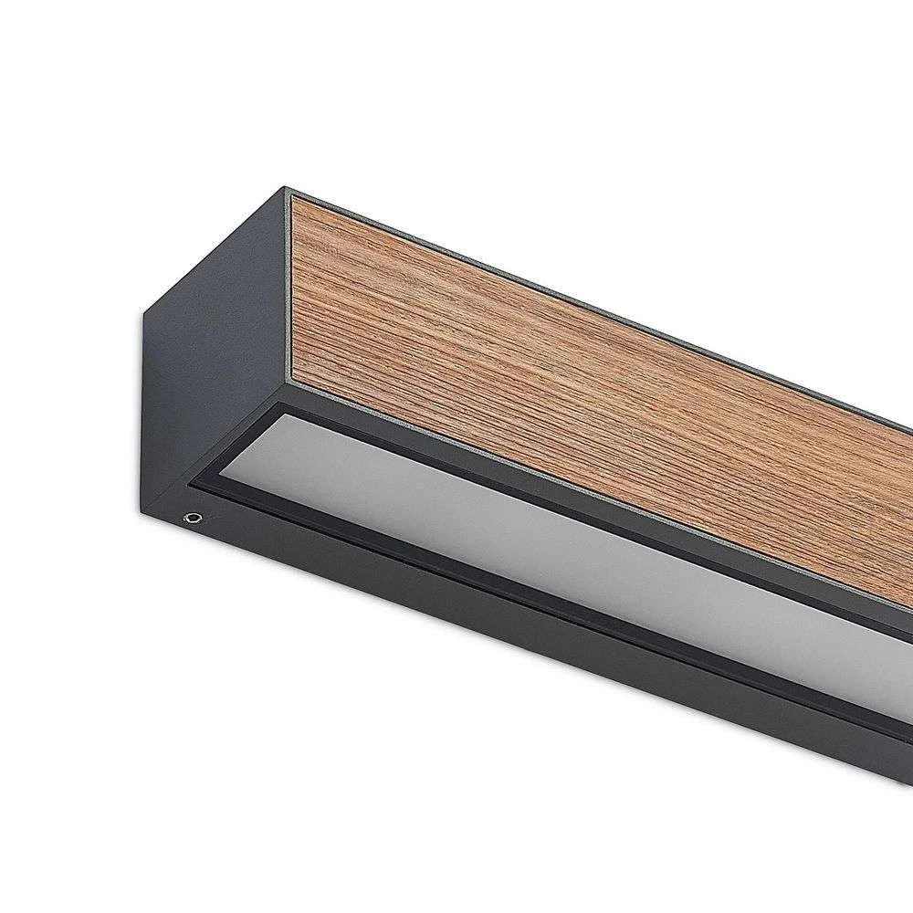 Lengo Down Aplique Exterior L25 Wood - Lucande - Imagen 6