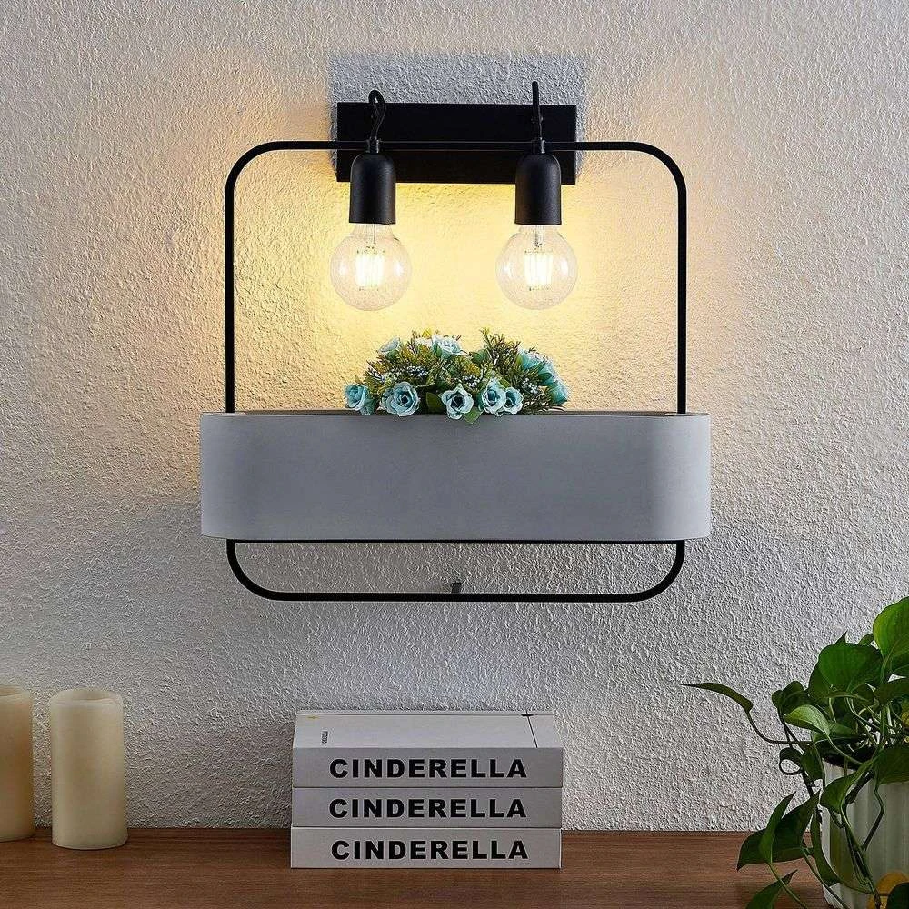 Teona Aplique De Pared Black/Grey - Lucande - Imagen 2