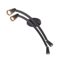 Velanoris 4 Lámpara De Techo Black - Lucande