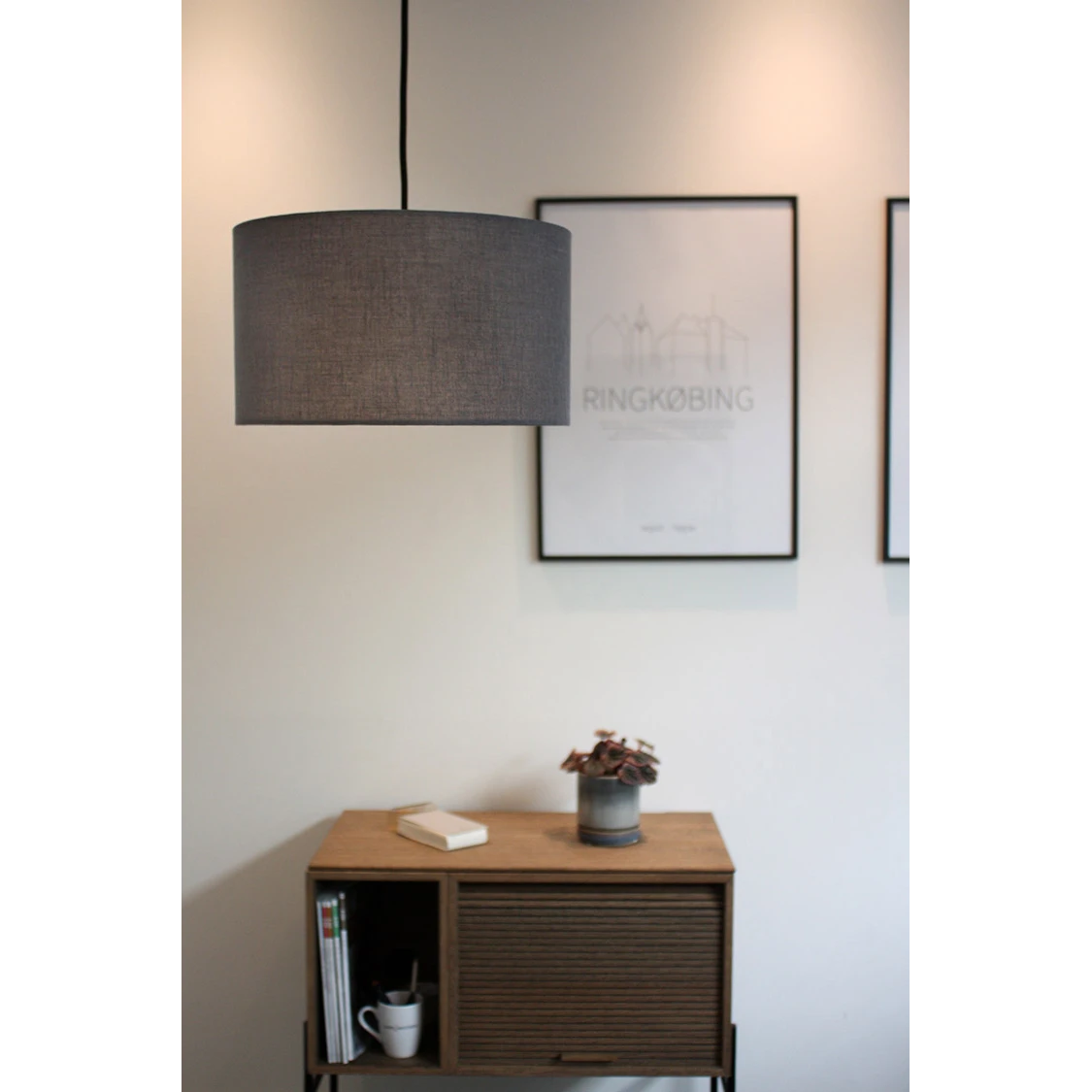 Hina Lámpara Colgante Gris/Negro - Lucande - Imagen 2